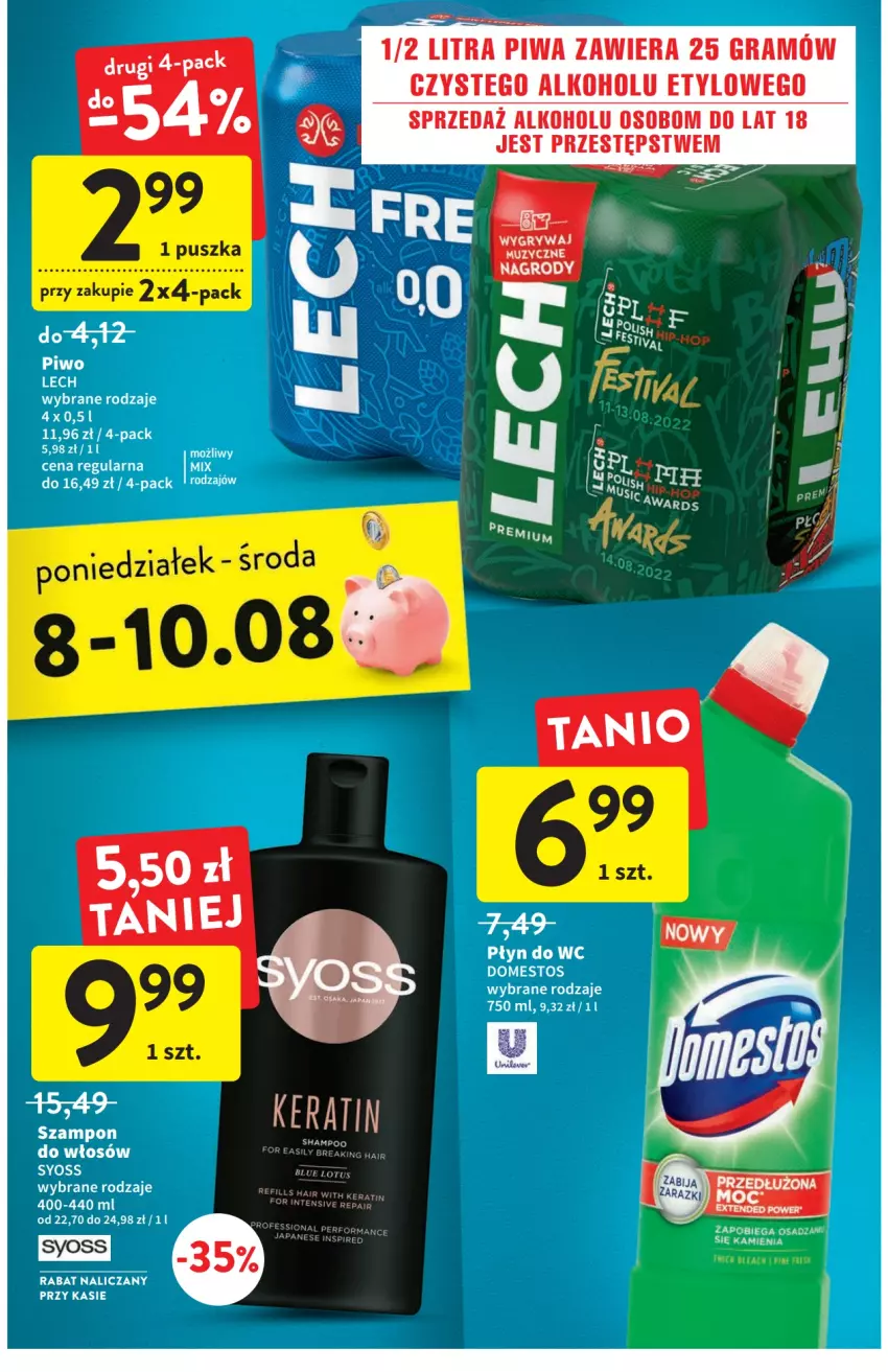 Gazetka promocyjna Intermarche - ważna 04.08 do 10.08.2022 - strona 37 - produkty: Domestos, Płyn do wc, Syoss, Szampon