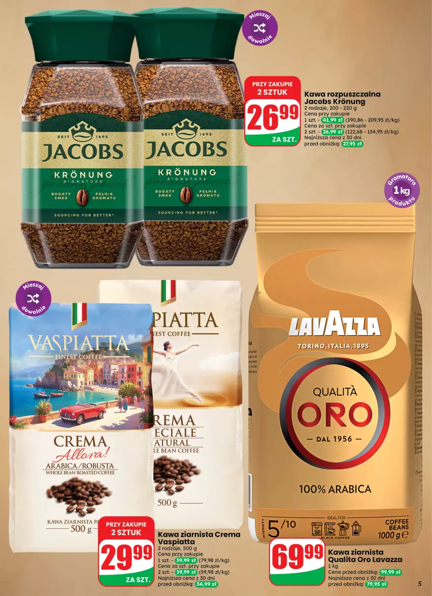 Gazetka promocyjna Dino - Weekendowe okazje - ważna 21.08 do 22.08.2026 - strona 5 - produkty: BIC, Jacobs, Kawa, Kawa rozpuszczalna, Kawa ziarnista, Lavazza