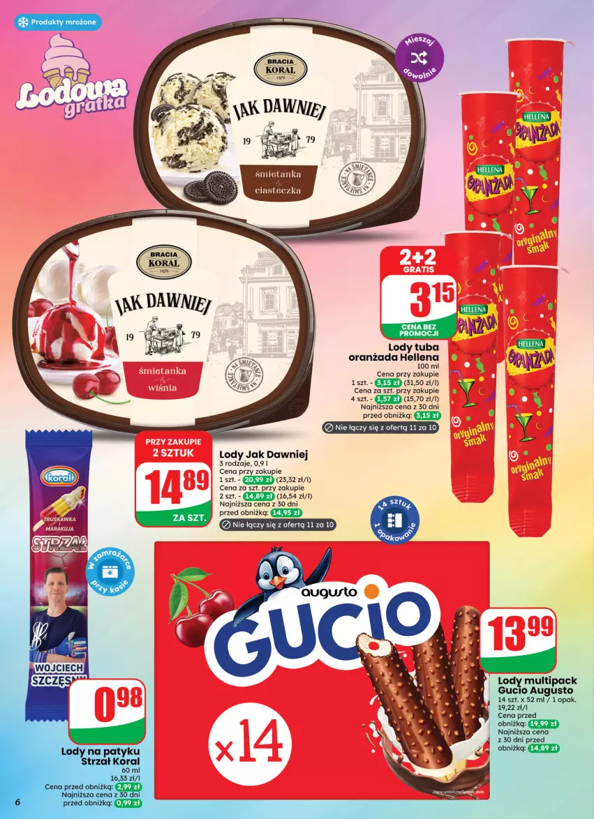 Gazetka promocyjna Dino - Weekendowe okazje - ważna 21.08 do 22.08.2026 - strona 6 - produkty: Hellena, Lody, Oranżada