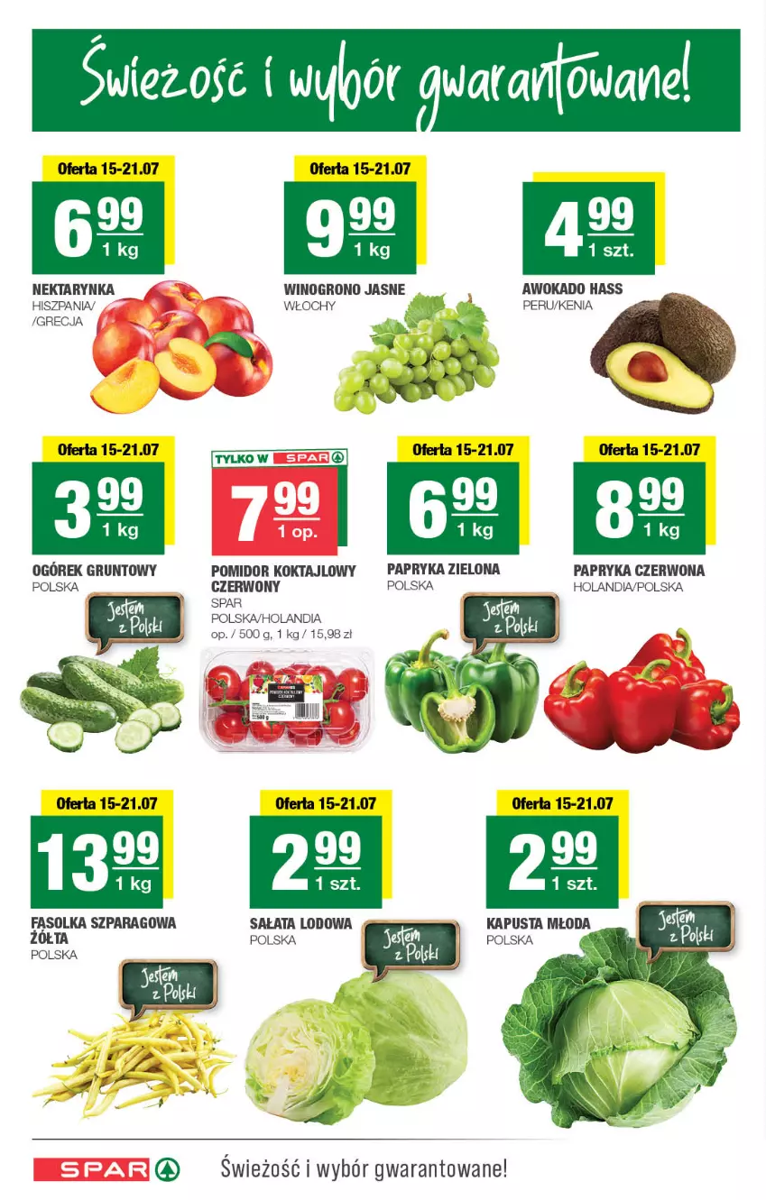 Gazetka promocyjna Spar - Spar - ważna 15.07 do 26.07.2026 - strona 2 - produkty: Fa, Grunt, Nektar, Nektarynka, Ogórek, Papryka, Papryka czerwona, Sałat, Sałata lodowa, Wino