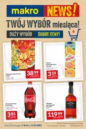 Gazetka promocyjna Makro - Najlepsze oferty - oferta z alkoholem - Gazetka - ważna od 11.12 do 11.12.2023 - strona 1 - produkty: Whiskey, Coca-Cola, Napój gazowany, Napój, Lindt, Nektar, Kalendarz, Kalendarz adwentowy