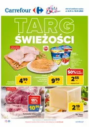 Gazetka promocyjna Carrefour - Gazetka Carrefour Targ świeżości - Gazetka - ważna od 10.01 do 10.01.2022 - strona 1 - produkty: Kurczak, Ser, Zott, Bell, Jogurt, Karkówka wieprzowa, Kosz, Edam, Bella, Jogobella