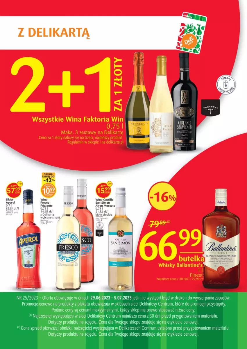 Gazetka promocyjna Delikatesy Centrum - Folder alkoholowy DC25-23 - ważna 29.06 do 05.07.2023 - strona 2 - produkty: Fresco, Likier, Rum, Whisky, Wino