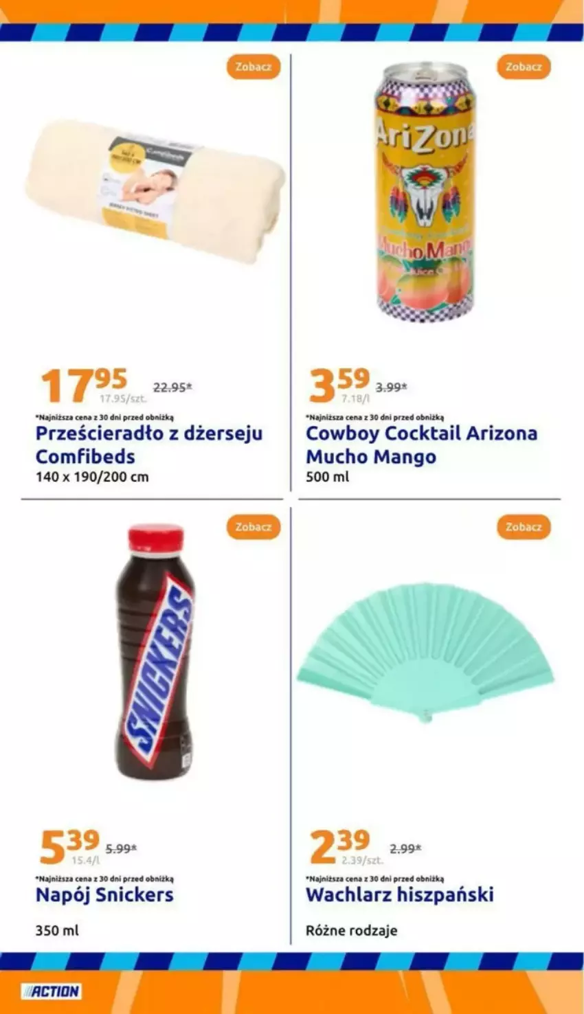 Gazetka promocyjna Action - ważna 21.05 do 27.05.2025 - strona 15 - produkty: Mango, Napój, Prześcieradło, Snickers