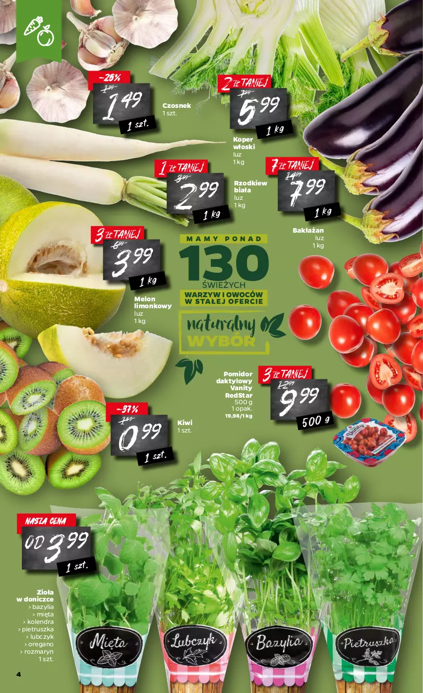 Gazetka promocyjna Netto - Oferta tygodnia - ważna 22.02 do 27.02.2021 - strona 4 - produkty: Bazyl, Bazylia, Czosnek, Kiwi, Kolendra, Koper włoski, Melon, Mięta, Pietruszka, Zioła w doniczce