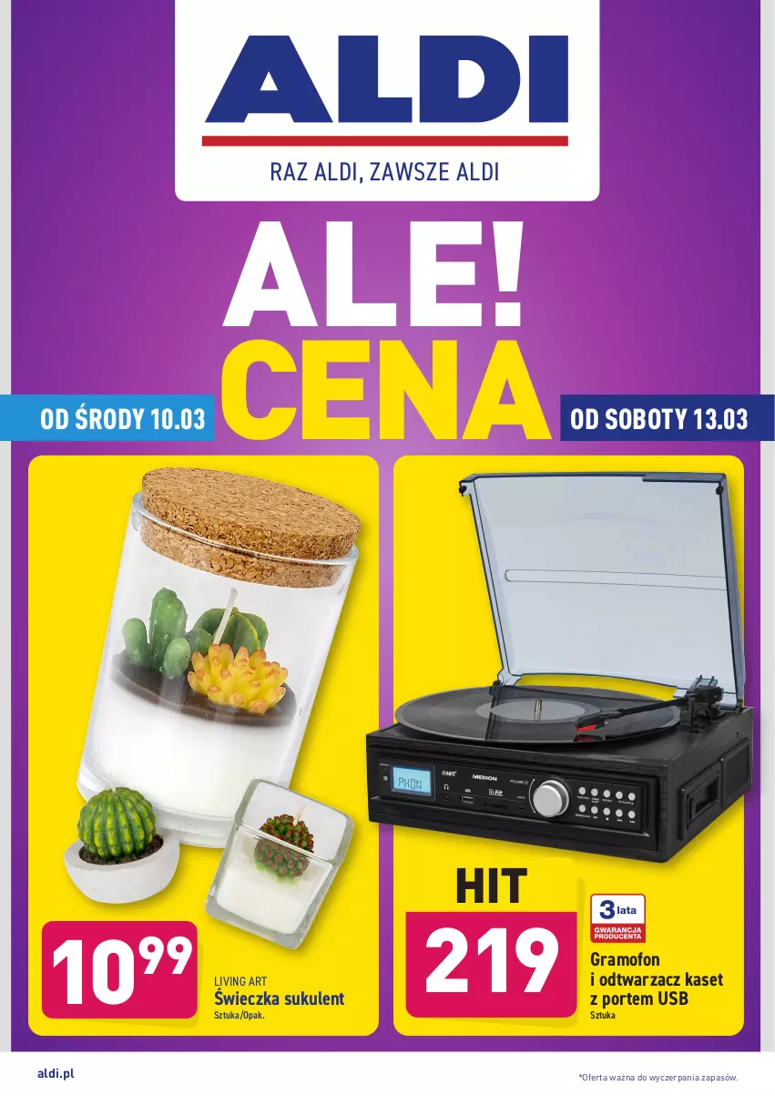 Gazetka promocyjna Aldi - Od Środy i Soboty - ważna 10.03 do 13.03.2021 - strona 1 - produkty: Gra, Por, Sukulent