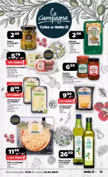 Gazetka promocyjna Netto - Od Poniedziałku - Gazetka - ważna od 22.03 do 22.03.2025 - strona 13 - produkty: Mozzarella, Makaron, Ser, Kapary, Oliwki, Gorgonzola, Penne, Pizza, Spaghetti, Oliwa z oliwek, Suszone pomidory, Olej, Pomidory, Fa, Oliwa