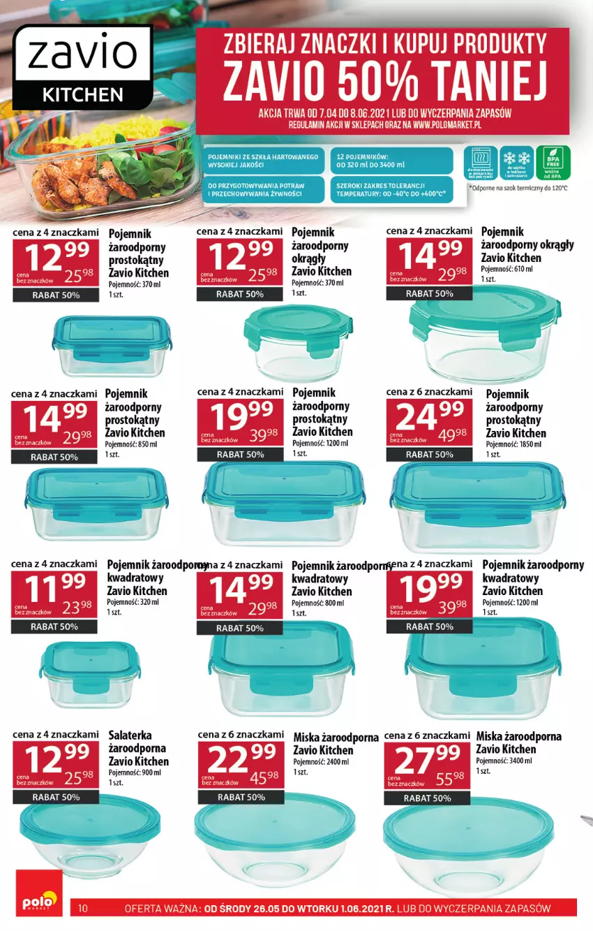 Gazetka promocyjna PoloMarket - Gazetka promocyjna  r - ważna 26.05 do 01.06.2021 - strona 10 - produkty: Miska, Pojemnik, Por