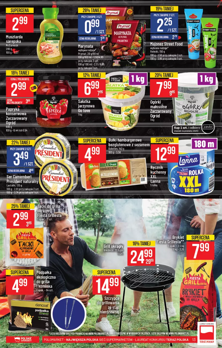 Gazetka promocyjna PoloMarket - Gazetka promocyjna  r - ważna 26.05 do 01.06.2021 - strona 13 - produkty: Burger, Grill, Hamburger, Majonez, Mus, Musztarda, Ogród, Papryka, Prymat, Sałat, Sałatka, Ser, Sezam, Tera