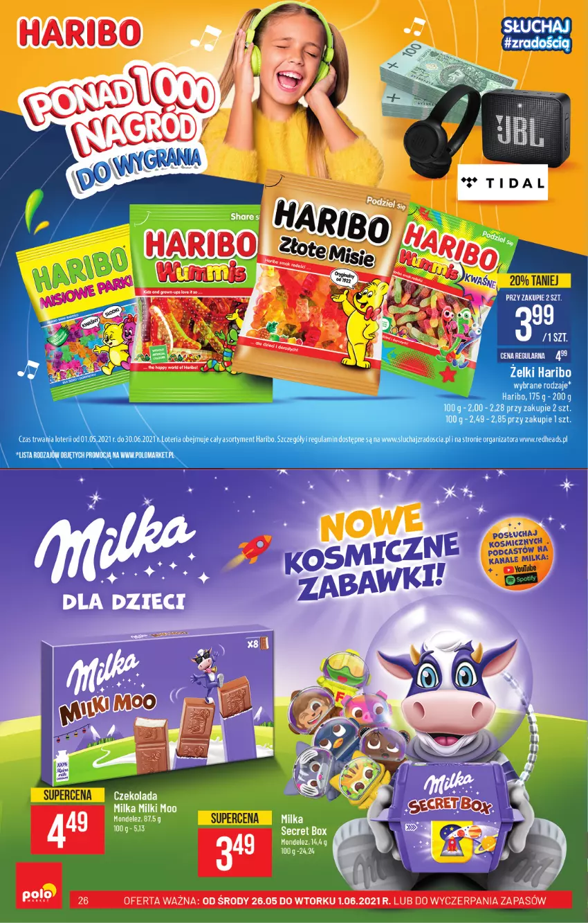 Gazetka promocyjna PoloMarket - Gazetka promocyjna  r - ważna 26.05 do 01.06.2021 - strona 26 - produkty: Dzieci, Haribo, Milka