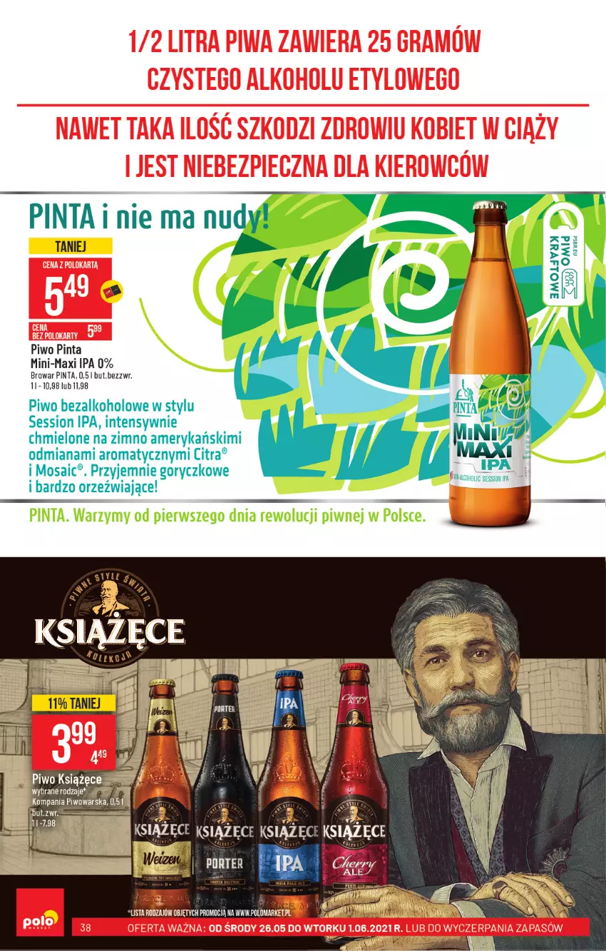 Gazetka promocyjna PoloMarket - Gazetka promocyjna  r - ważna 26.05 do 01.06.2021 - strona 38 - produkty: Fa, Gra, Piec, Piwa, Piwo