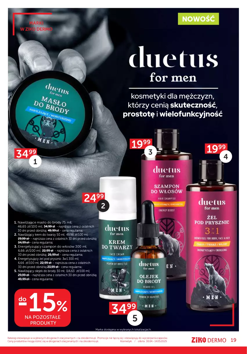 Gazetka promocyjna Ziko - Gazetka Ziko Dermo - ważna 30.04 do 14.05.2025 - strona 19 - produkty: Krem do twarzy, Masło, Olej, Szampon