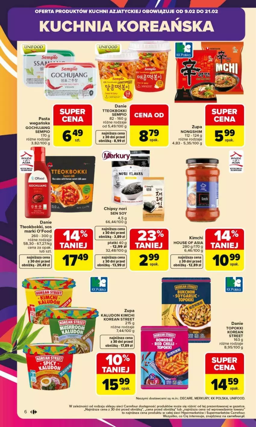 Gazetka promocyjna Carrefour - Gazetka Carrefour, Market od poniedziałku! - ważna 09.02 do 14.02.2026 - strona 8 - produkty: Chipsy, Fa, House of Asia, Kuchnia, Orka, Sos, Top, Zupa