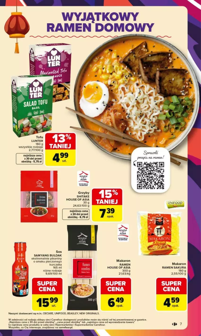 Gazetka promocyjna Carrefour - Gazetka Carrefour, Market od poniedziałku! - ważna 09.02 do 14.02.2026 - strona 9 - produkty: Fa, Gin, Grzyby, House of Asia, Kurczak, Makaron, Piec, Tofu
