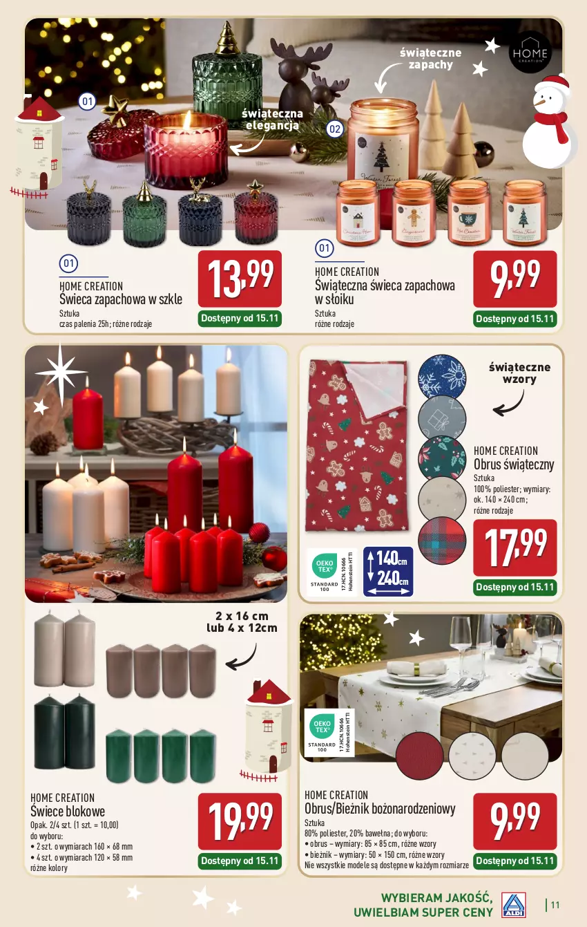 Gazetka promocyjna Aldi - Katalog prezentowy - ważna 03.11 do 23.12.2025 - strona 11 - produkty: Bieżnik, Obrus, Wełna
