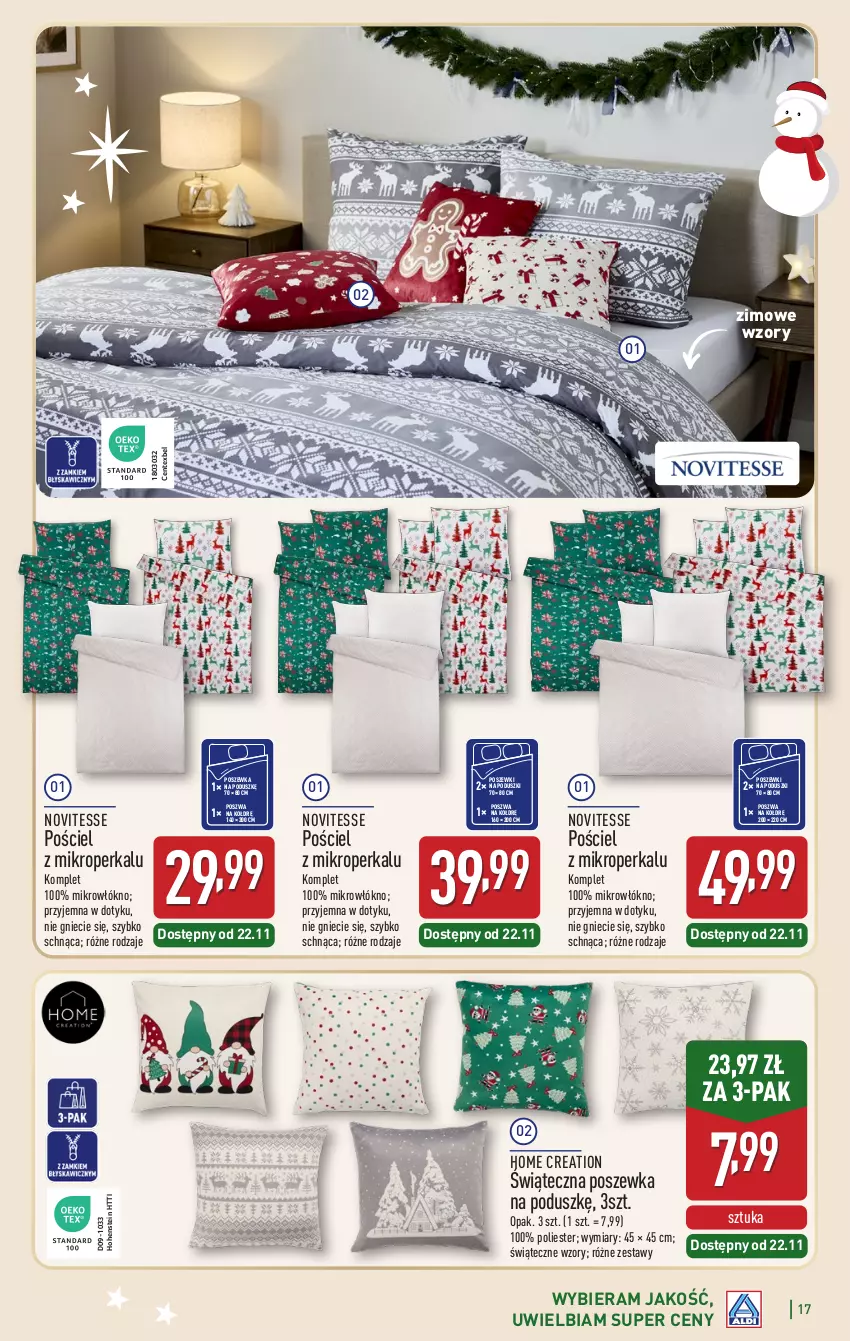 Gazetka promocyjna Aldi - Katalog prezentowy - ważna 03.11 do 23.12.2025 - strona 17 - produkty: Pościel, Poszewka