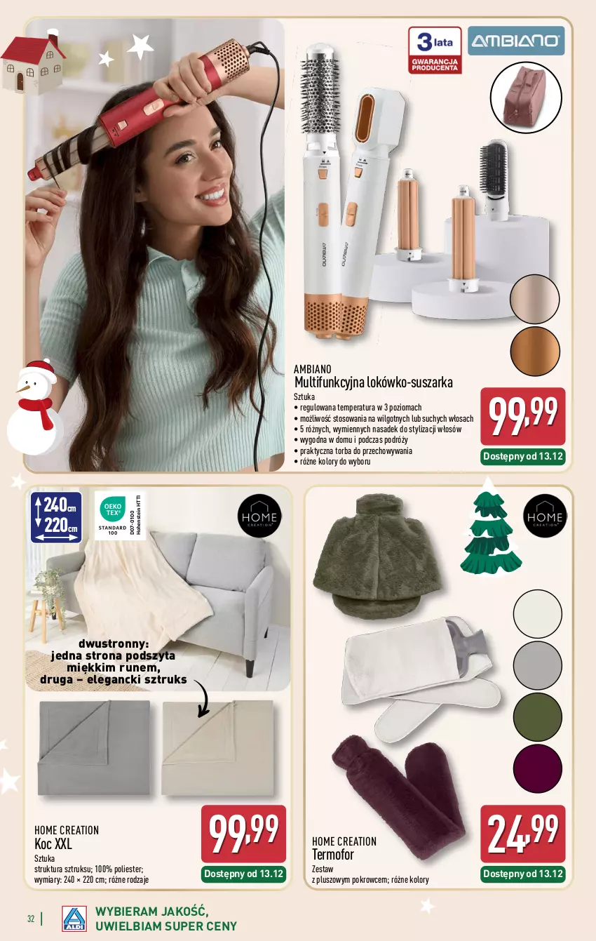 Gazetka promocyjna Aldi - Katalog prezentowy - ważna 03.11 do 23.12.2025 - strona 32 - produkty: Koc, LG, Suszarka, Torba