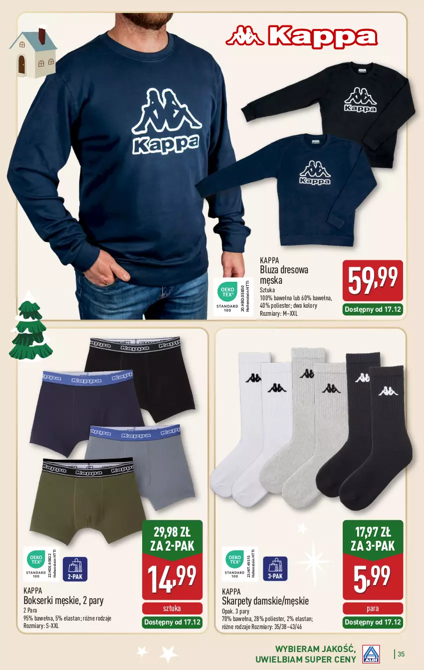 Gazetka promocyjna Aldi - Katalog prezentowy - ważna 03.11 do 23.12.2025 - strona 35 - produkty: Bluza, Bluza dresowa, Bokserki, Dres, Karp, Ser, Wełna