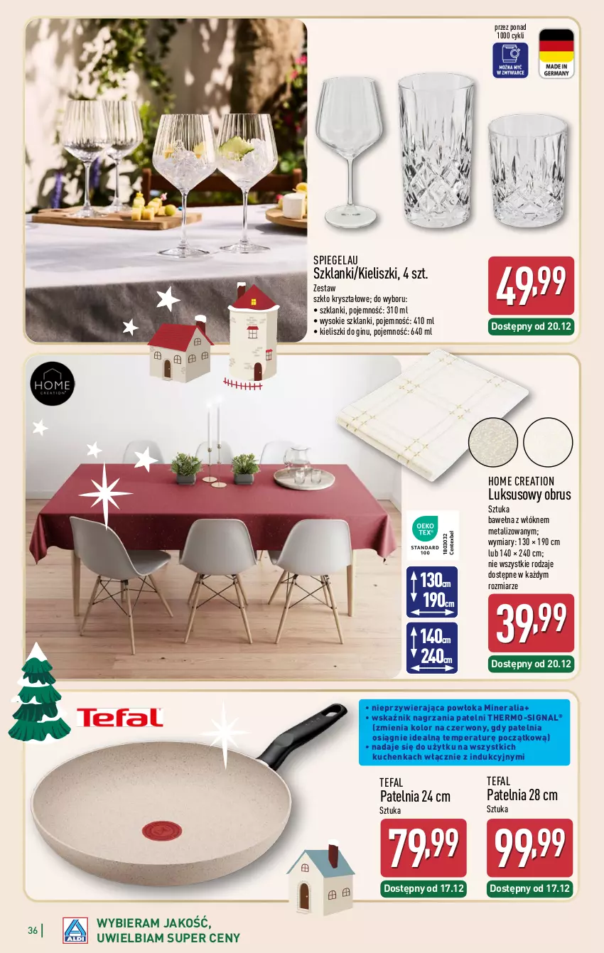 Gazetka promocyjna Aldi - Katalog prezentowy - ważna 03.11 do 23.12.2025 - strona 36 - produkty: Fa, Gin, Lanki, Obrus, Patelnia, Sok, Tefal, Wełna