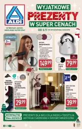 Gazetka promocyjna Aldi - Katalog prezentowy - Gazetka - ważna od 23.12 do 23.12.2025 - strona 1 - produkty: Teleskop, Sok, Czajnik, Karp, Prostownica do włosów, Wełna, Ozdoby świąteczne, Skrzat, Fa