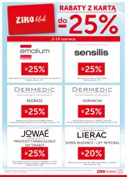 Gazetka promocyjna Ziko - 2-14.06.2022 - Gazetka - ważna od 14.06 do 14.06.2022 - strona 17 - produkty: Ser, Gra, Lierac, Dermedic, Emolium