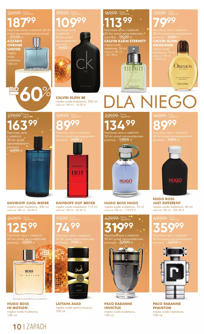 Gazetka promocyjna Super Pharm - ważna 27.12.2024 do 07.01.2025 - strona 10 - produkty: Azzaro, Calvin Klein, Davidoff, Fa, Hugo Boss, Paco Rabanne, Perfum, SESSIO, Woda, Woda perfumowana, Woda toaletowa