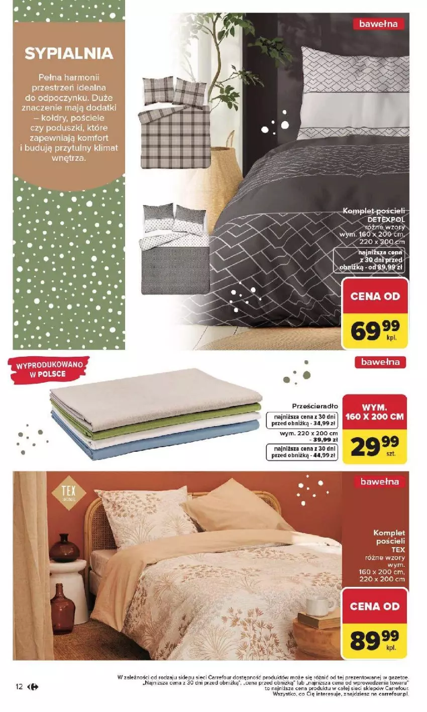 Gazetka promocyjna Carrefour - Gazetka Dom dla Twojej wygody - ważna 12.01 do 31.01.2026 - strona 12 - produkty: Prześcieradło