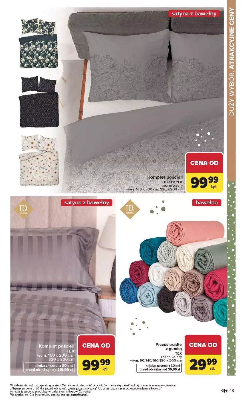 Gazetka promocyjna Carrefour - Gazetka Dom dla Twojej wygody - ważna 12.01 do 31.01.2026 - strona 13 - produkty: Prześcieradło
