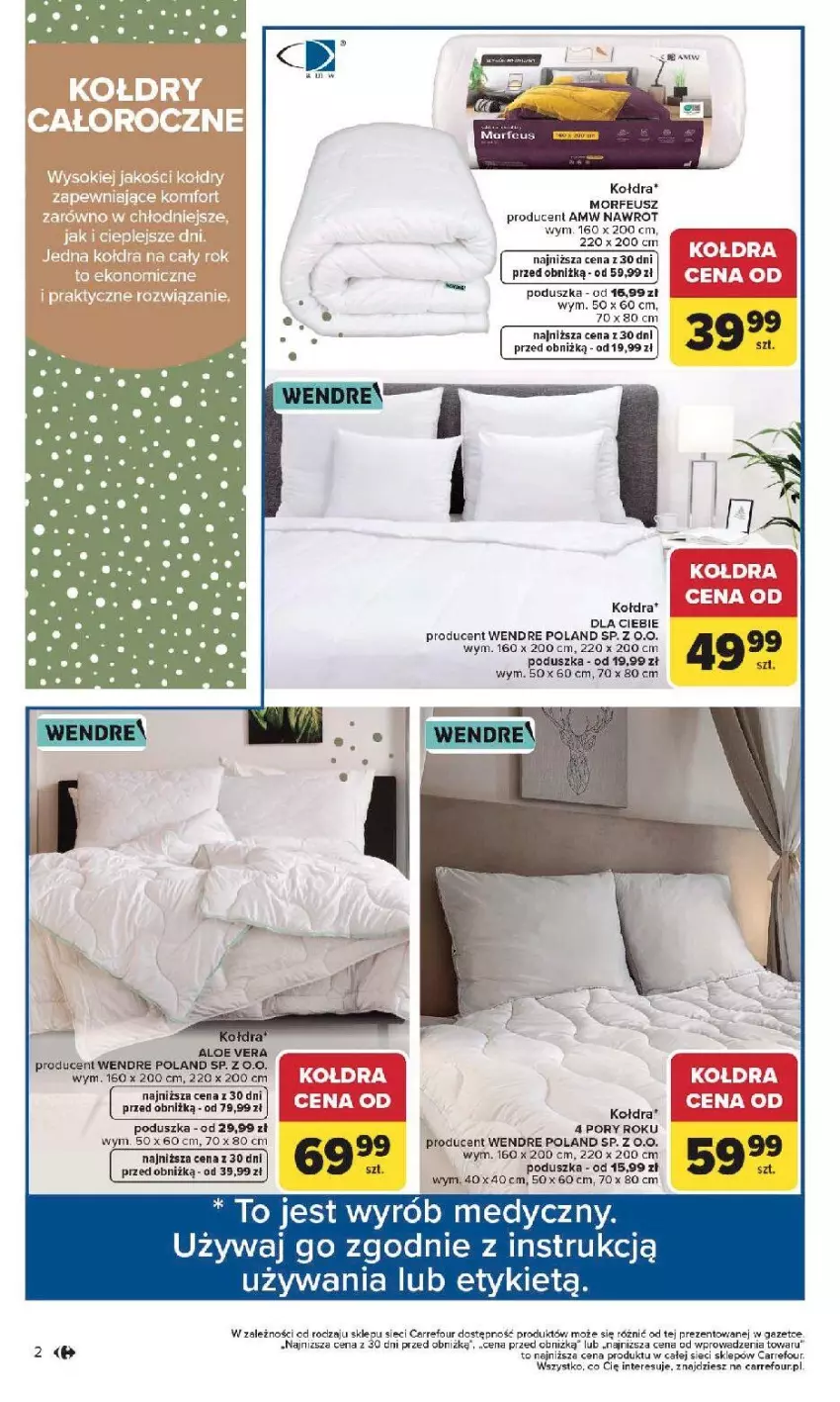 Gazetka promocyjna Carrefour - Gazetka Dom dla Twojej wygody - ważna 12.01 do 31.01.2026 - strona 2 - produkty: AEG, Aloe vera, Kołdra, Poduszka, Por