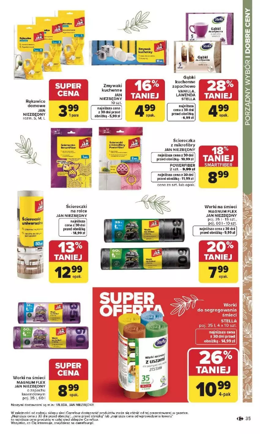 Gazetka promocyjna Carrefour - Gazetka Dom dla Twojej wygody - ważna 12.01 do 31.01.2026 - strona 35 - produkty: Jan Niezbędny, Worki na śmiec, Worki na śmieci