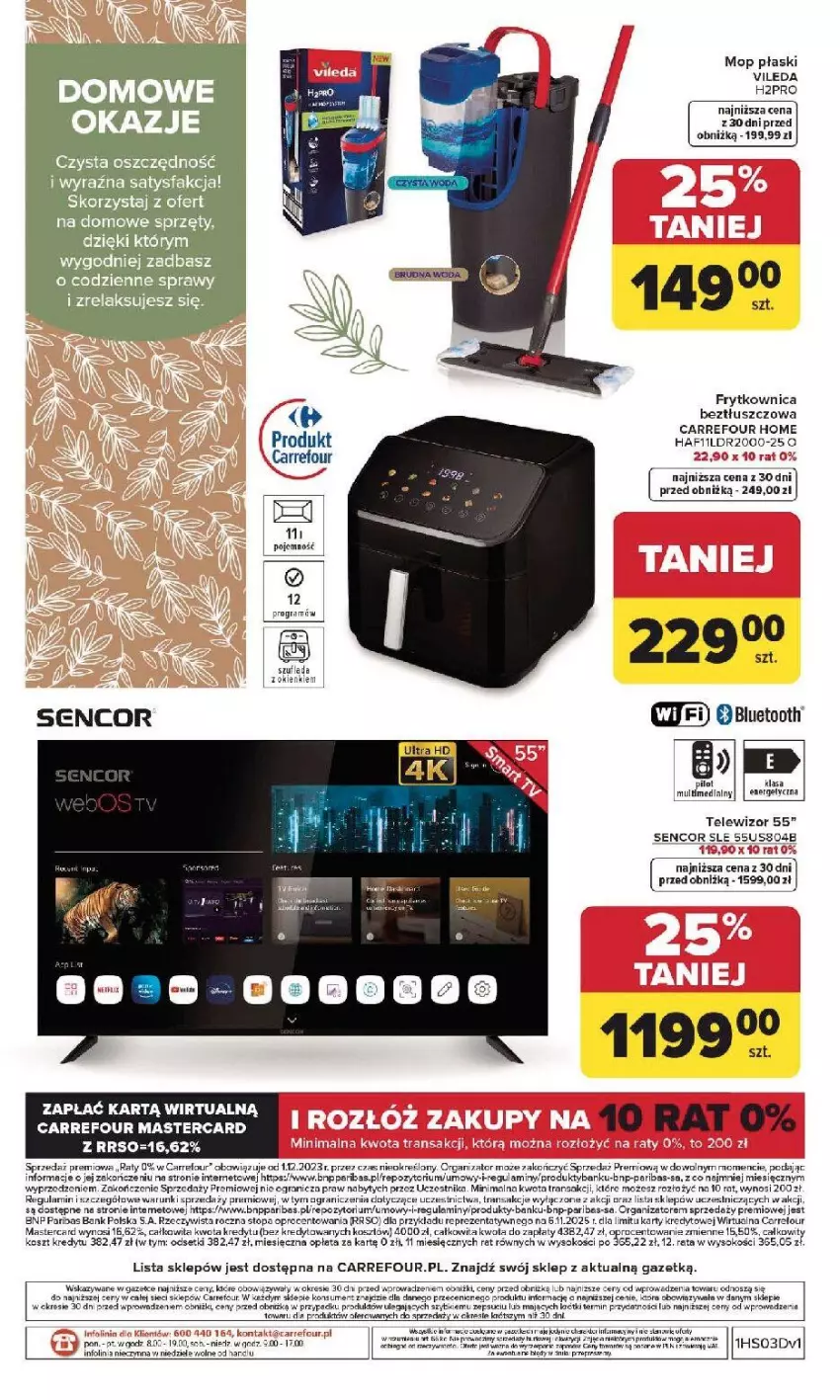 Gazetka promocyjna Carrefour - Gazetka Dom dla Twojej wygody - ważna 12.01 do 31.01.2026 - strona 36 - produkty: Fa, Gra, Kosz, Kret, LG, Mop, Sencor, Sok, Telewizor, Top, Tran