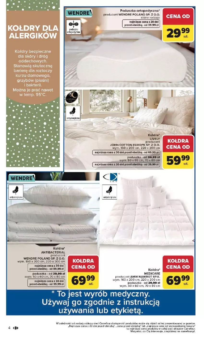 Gazetka promocyjna Carrefour - Gazetka Dom dla Twojej wygody - ważna 12.01 do 31.01.2026 - strona 4 - produkty: Kołdra, NBA, Poduszka, Top