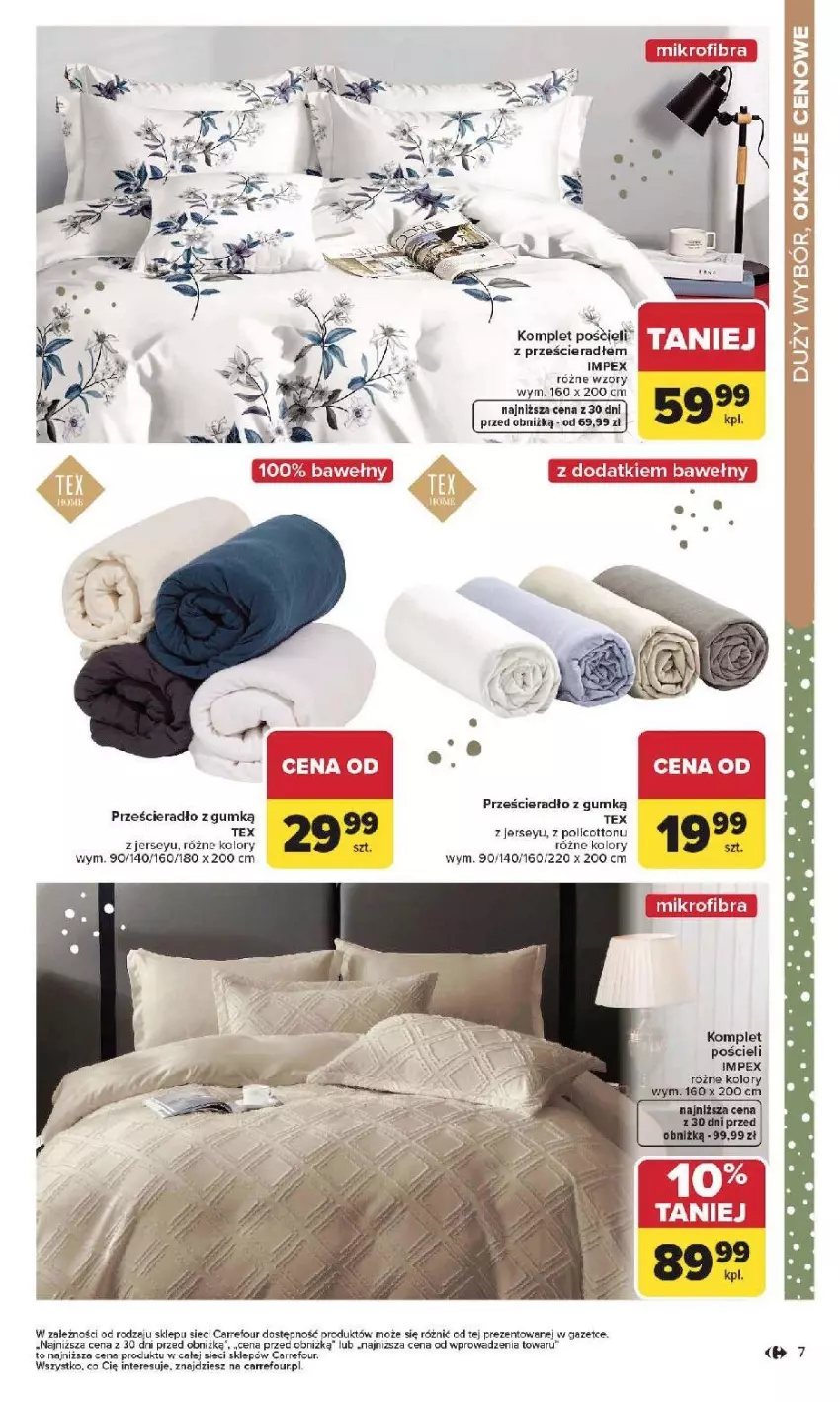 Gazetka promocyjna Carrefour - Gazetka Dom dla Twojej wygody - ważna 12.01 do 31.01.2026 - strona 7 - produkty: Komplet pościeli, Pościel, Prześcieradło