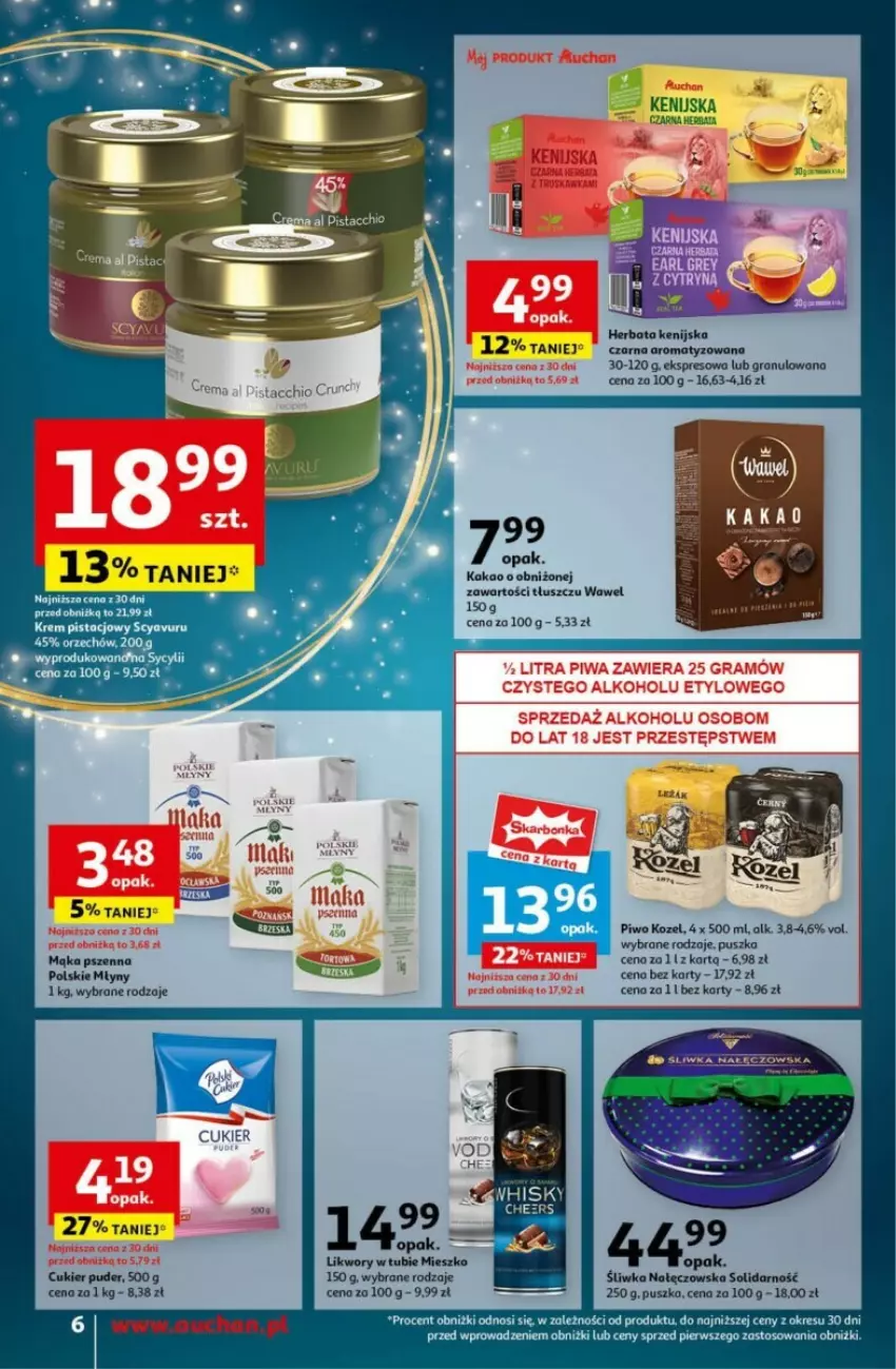 Gazetka promocyjna Auchan - ważna 12.12 do 18.12.2024 - strona 9 - produkty: Cukier, Cukier puder, Dada, Gra, Herbata, Mąka, Mąka pszenna, Piwo, Polskie Młyny, Puder, Wawel