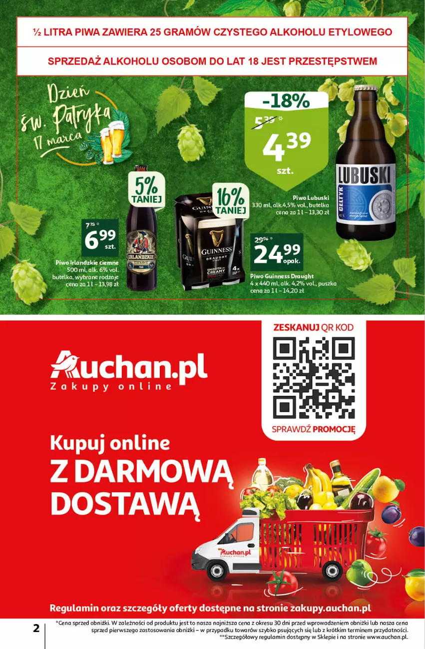 Gazetka promocyjna Auchan - Gazetka Oferta tygodnia Supermarket Auchan - ważna 16.03 do 22.03.2023 - strona 2 - produkty: O nas, Piwo