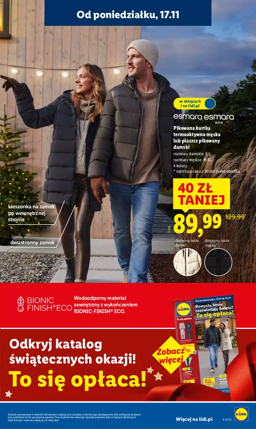 Gazetka promocyjna Lidl - GAZETKA - ważna 17.11 do 19.11.2025 - strona 11 - produkty: Finish, Kurtka, Płaszcz, Por