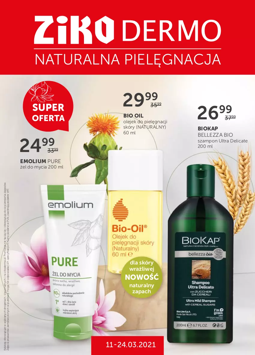 Gazetka promocyjna Ziko - 11-24 MARCA - ważna 11.03 do 24.03.2021 - strona 1 - produkty: Bell, Biokap, Emolium, Okap, Olej, Pur, Szampon