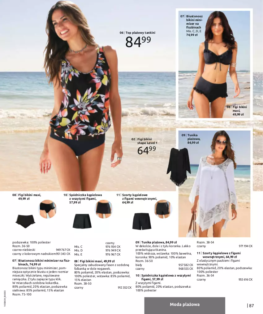 Gazetka promocyjna Bonprix - STYLOWO LATEM! - ważna 16.04 do 09.10.2021 - strona 89 - produkty: Bikini, Biustonosz, Fa, Figi, Miseczka, Szorty, Top, Tunika, Wełna