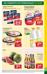 Gazetka promocyjna Stokrotka - Supermarket - Gazetka - ważna od 16.06 do 16.06.2025 - strona 3 - produkty: Piwa, Piwo, Krakus, Warzywa, Ser, Por, Gra, Tyskie, Szynka konserwowa, Lody, Szynka, Farm Milk, Sport, Owoce, Arbuz, Gala, Mięso, Mleko, Fa