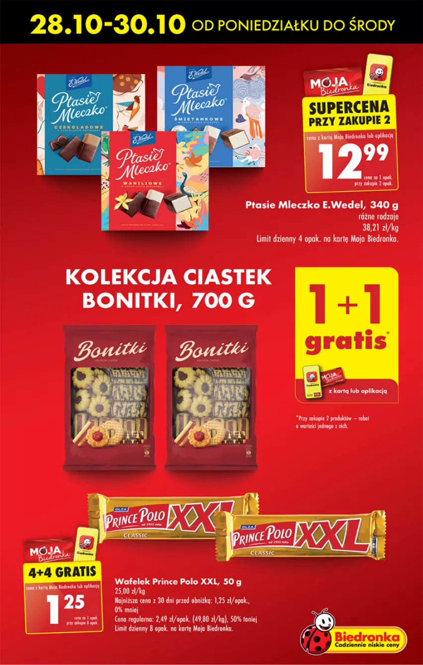 Gazetka promocyjna Biedronka - Od Poniedziałku - ważna 28.10 do 02.11.2024 - strona 11 - produkty: Bonitki, Mleczko, Prince Polo, Ptasie mleczko, Stek, Wafelek