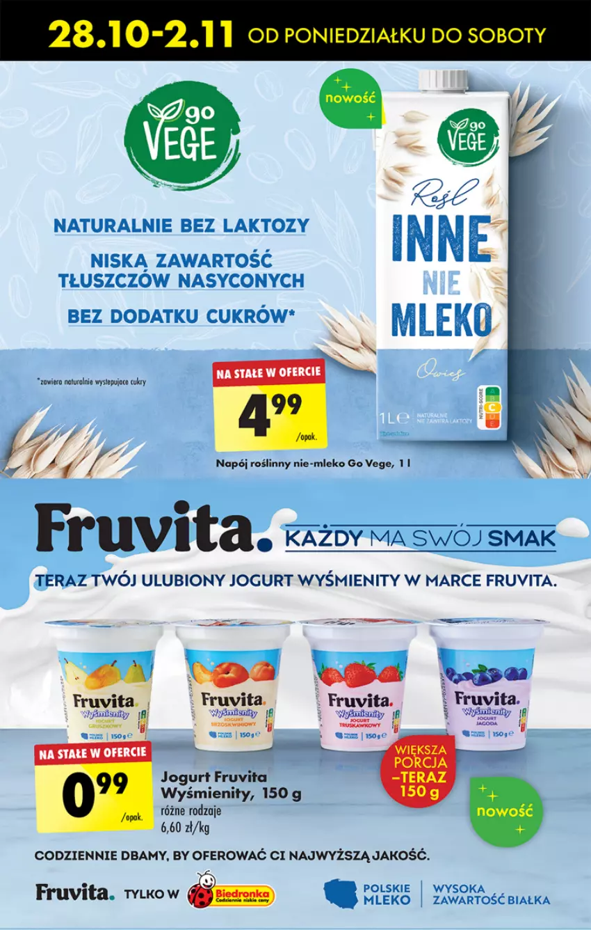 Gazetka promocyjna Biedronka - Od Poniedziałku - ważna 28.10 do 02.11.2024 - strona 43 - produkty: Jogurt, Mleko, Napój, Napój roślinny, Sok, Taca, Tera