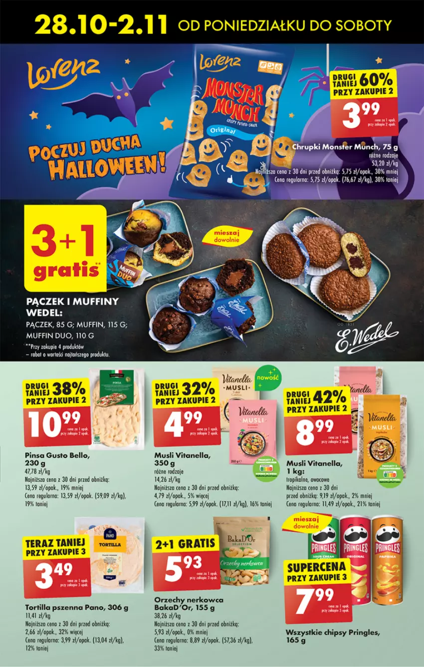 Gazetka promocyjna Biedronka - Od Poniedziałku - ważna 28.10 do 02.11.2024 - strona 51 - produkty: Bell, Chipsy, Fa, Gra, Muffiny, Mus, Pączek, Por, Pringles, Robot, Tera, Tortilla