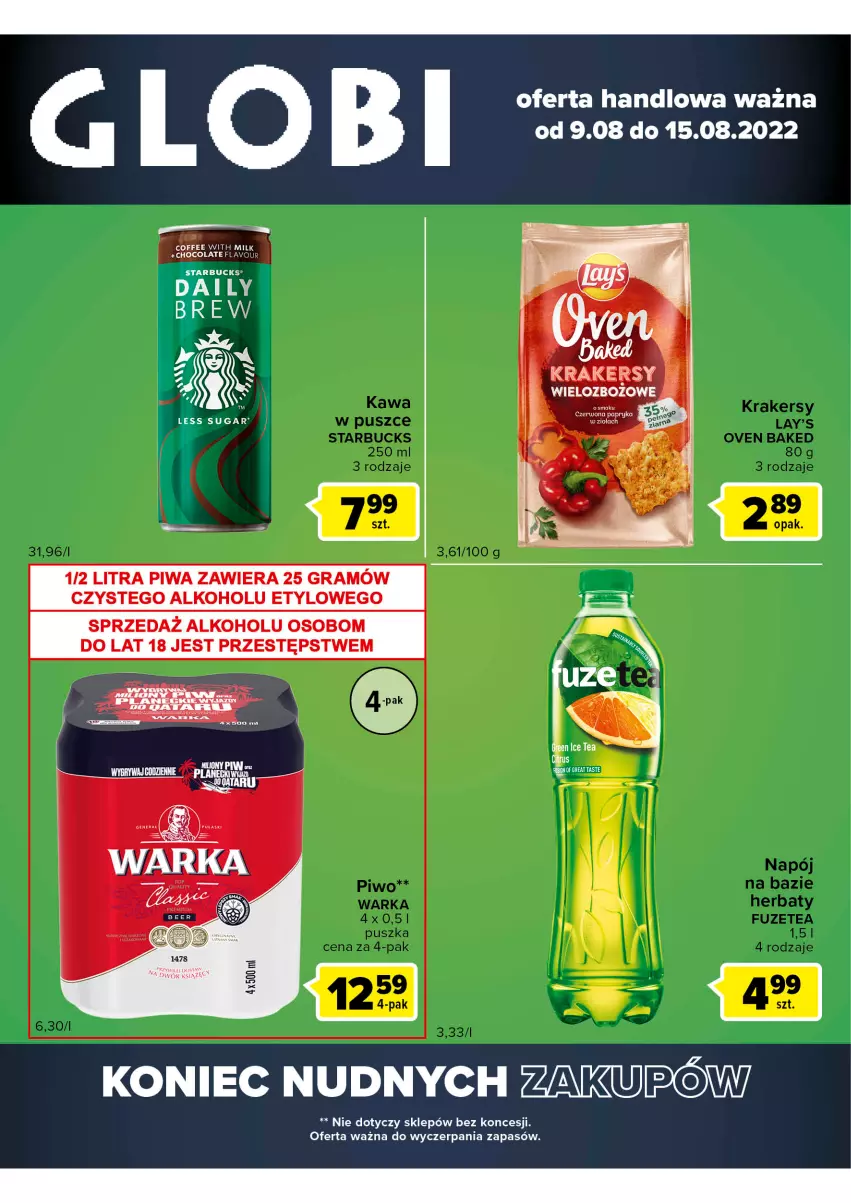 Gazetka promocyjna Carrefour - Gazetka Globi - ważna 09.08 do 15.08.2022 - strona 1 - produkty: Gra, Ice tea, Papryka, Piwa, Por, Sok