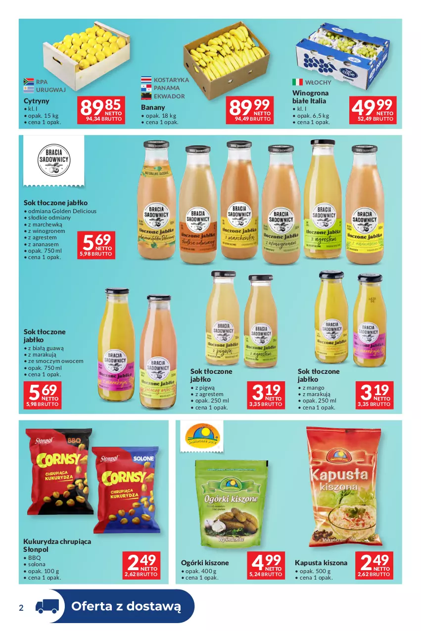 Gazetka promocyjna Makro - Dystrybucja do sklepów - ważna 29.09 do 26.10.2026 - strona 2 - produkty: Ananas, Banany, Cytryny, Gres, Kukurydza, Mango, Owoce, Słonpol, Sok, Wino, Winogrona