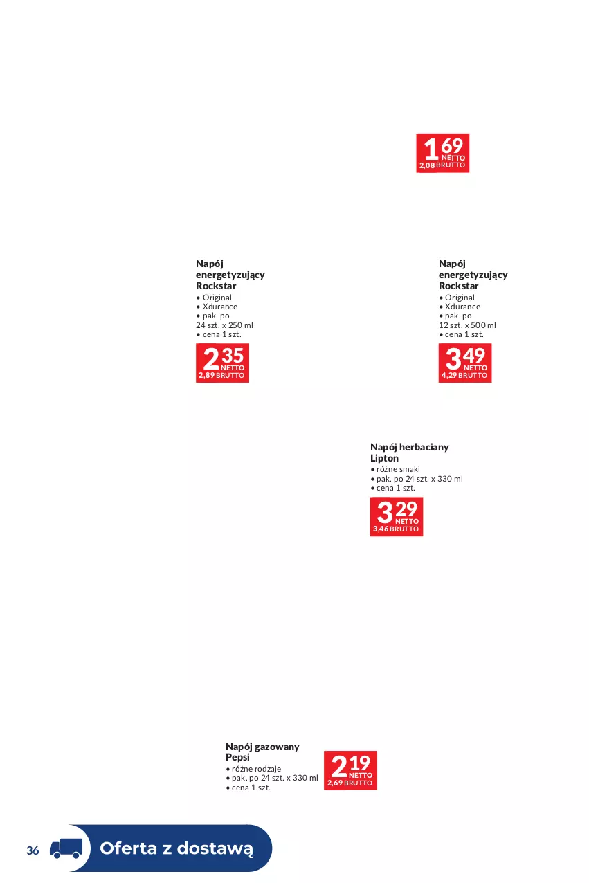Gazetka promocyjna Makro - Dystrybucja do sklepów - ważna 29.09 do 26.10.2026 - strona 36 - produkty: Gin, Lipton, Napój, Napój gazowany, Pepsi