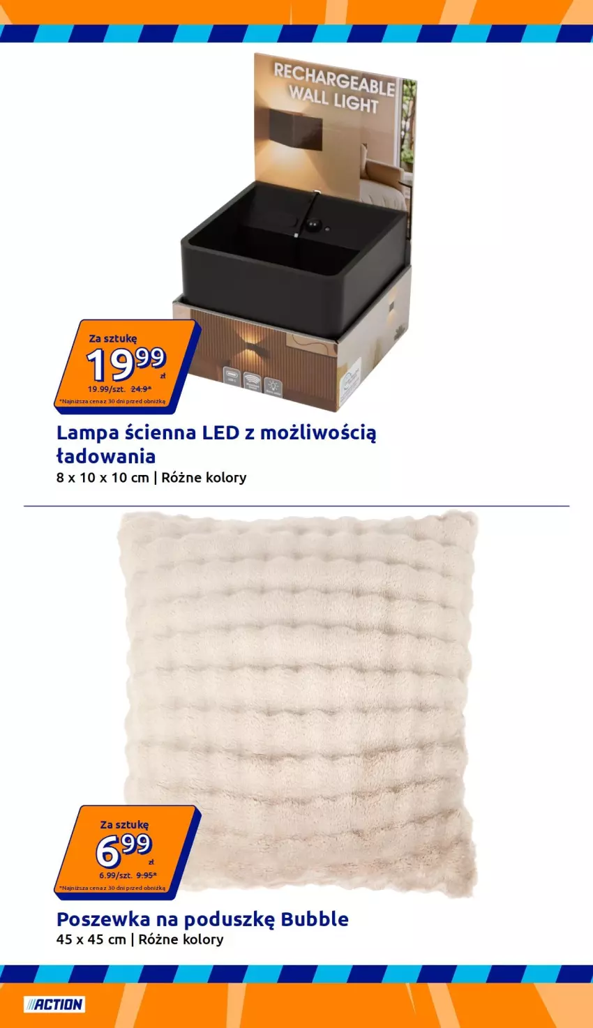 Gazetka promocyjna Action - Gazetka tydzień 37 2026 - ważna 09.09 do 15.09.2026 - strona 4 - produkty: Lampa, Lampa ścienna, Poszewka