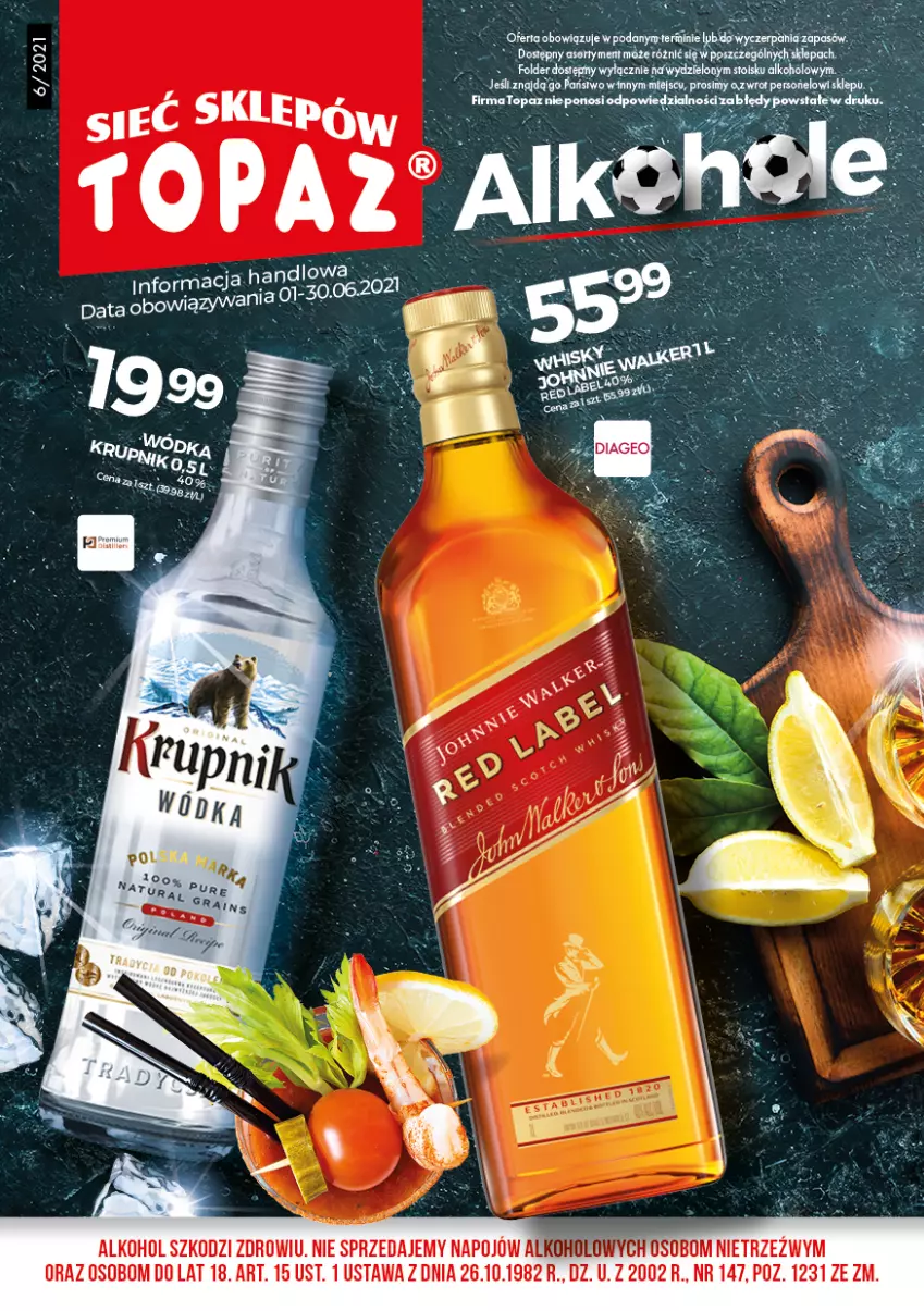 Gazetka promocyjna Topaz - Gazetka - ważna 01.06 do 30.06.2021 - strona 1 - produkty: Top, Wawel