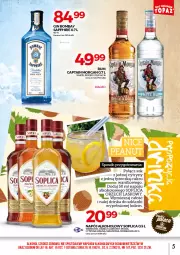 Gazetka promocyjna Topaz - Gazetka - Gazetka - ważna od 30.06 do 30.06.2021 - strona 5 - produkty: Sok, Rum, Gin, Captain Morgan, Inka, Soplica, Cytryny, Lanki, Napój
