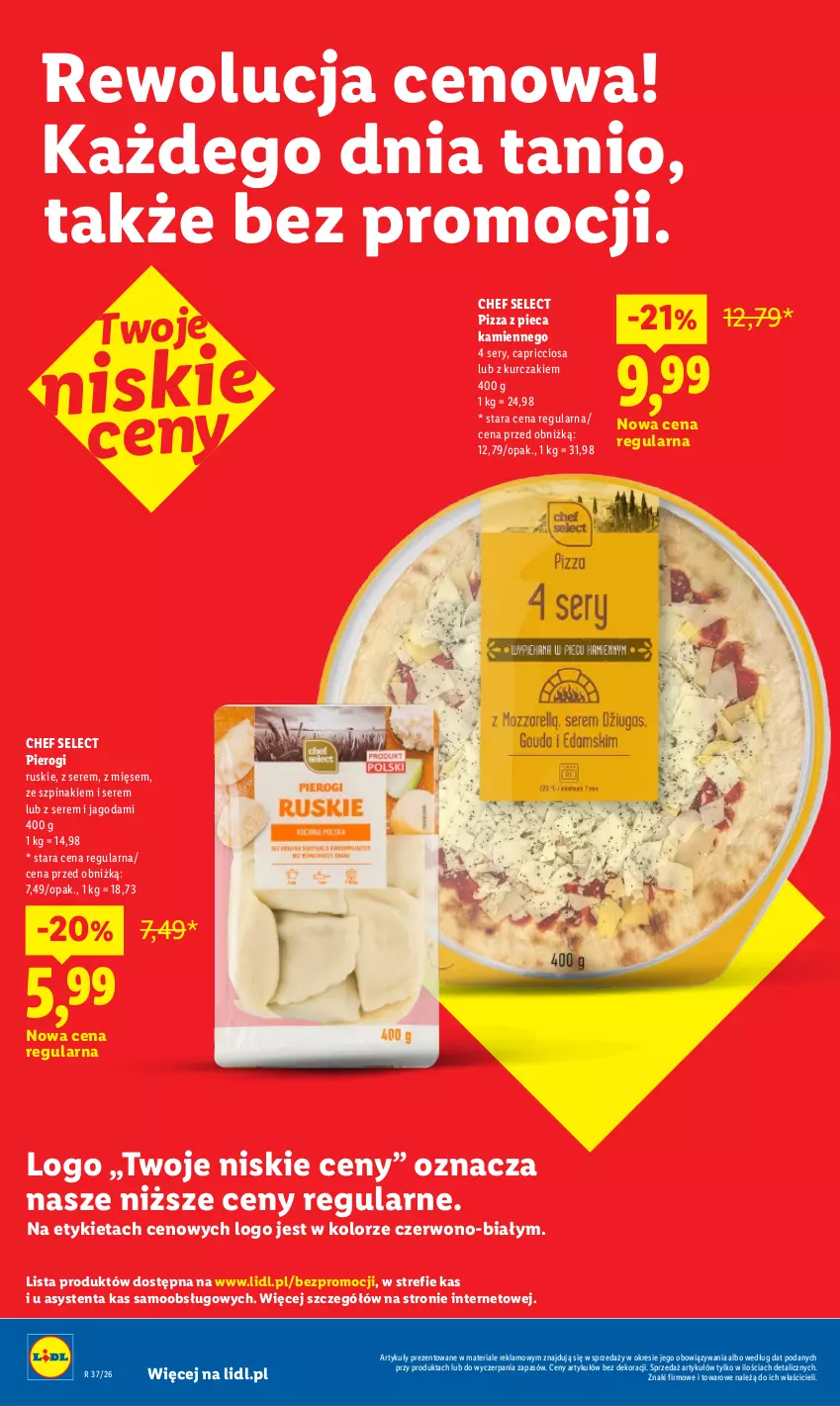 Gazetka promocyjna Lidl - Gazetka ważna od 10.09 do 12.09 - ważna 10.09 do 12.09.2026 - strona 14 - produkty: Kurczak, Piec, Pierogi, Pizza, Pizza z pieca kamiennego, Ser, Szpinak