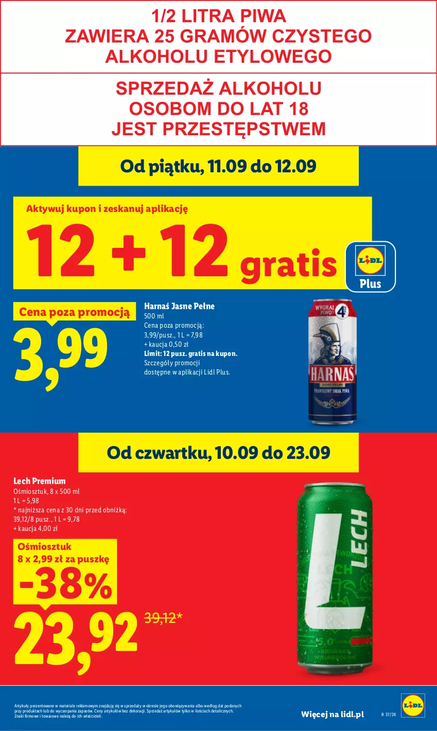 Gazetka promocyjna Lidl - Gazetka ważna od 10.09 do 12.09 - ważna 10.09 do 12.09.2026 - strona 25 - produkty: Gra, Harnaś, Lech Premium